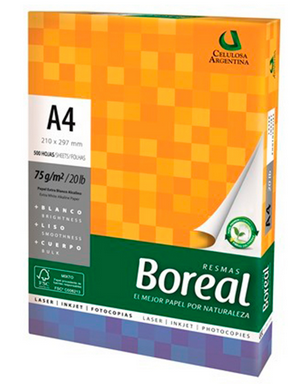 RTA. BOREAL BLANCO A4 (21X29,7) 75 GRS.