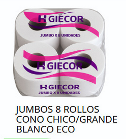 PH JUMBO CONO CHICO ECO X 8 U.